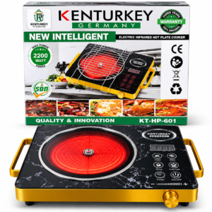 Kenturkey Germany 2200W infrared electric cooker KT-HP-601 with digital controls and grill rack