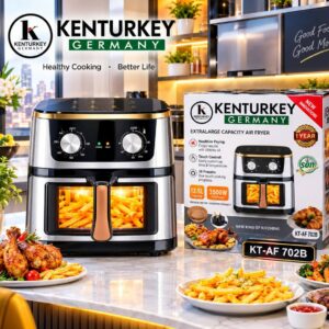Kenturkey Germany KT-AF 702B manual extra-large air fryer with dual baskets